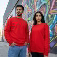 سويت شيرت قطن فاخر درجات البرتقالي بدون قبوع سادة