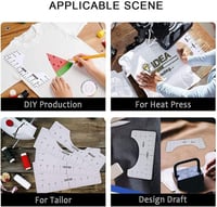 طقم ضبط مقاسات طباعة التصميم على التيشيرت مكون من...