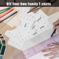 طقم ضبط مقاسات طباعة التصميم على التيشيرت مكون من...