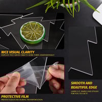 لوح اكريلك شفاف شكل شجرة مع ستاند خشبي