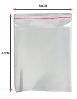 شدة أكياس لاصق شفاف 18 * 23 سم