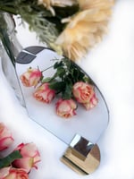 اكريلك فضي مرايا مع قاعدة مقاس 25 * 18 سم