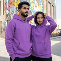 بلوفر قطن فاخر اوفر سايز موف سادة