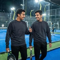 سويت شيرت قطن فاخر رمادي بدون قبوع سادة