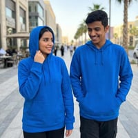 بلوفر قطن فاخر قماش ماركة ازرق سادة