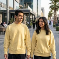 سويت شيرت قطن فاخر منقاوي بدون قبوع سادة