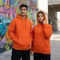 بلوفر برتقالي ناري غامق سادة (Fiery Dark Orange)