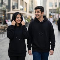 بلوفر قطن فاخر بريميم اسود سادة