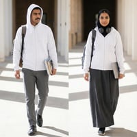 بلوفر قطن فاخر ابيض بيسك سحاب سادة