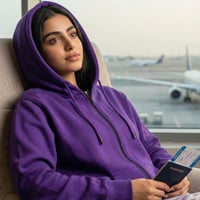 بلوفر قطن فاخر بنفسجي بيسك سحاب سادة