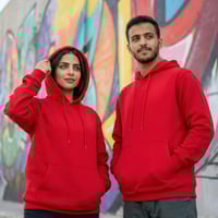 بلوفر قطن أحمر برميم سادة