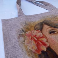 حقيبة توت باق قطن معالج موف سادة 38×35 سم