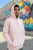 بلوفر قطن فاخر قماش ماركة وردي فاتح سادة