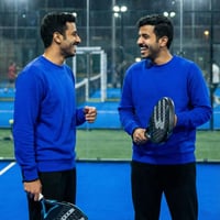 سويت شيرت ربيعي قطن ازرق بدون قبوع سادة