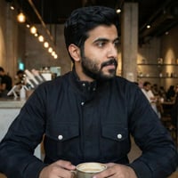 جاكيت بومبر قطني كاجوال بجيوب سحاب جانبية - أسود م...