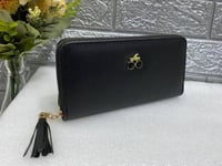 شنطة يد جلد نسائي طباعة فينيل اسود