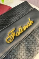 شنطة يد باوتش قماش وردي 30 * 22 سم