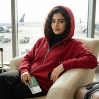 بلوفر قطن فاخر قماش ماركة سحاب احمر سادة