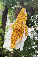 فستان شالكي أبيض وبرتقالي بناتي بتصميم تراثي أنيق...