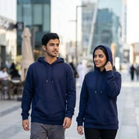 بلوفر قطن فاخر قماش ماركة كحلي سادة