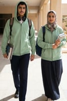 بلوفر سحاب تفاحي قطن فاخر اوفر سايز بيسك سادة