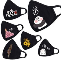 كمام اسود قماش فاخر كبار قابلة للطباعة