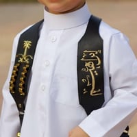 حزام اسود جلد عريض لارج من 10 الى 16 سنة