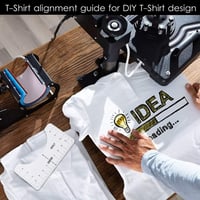 مسطرة ضبط مقاسات طباعة التصميم على التيشيرت 4 قطع...