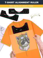 مسطرة محاذاة التيشيرت مكون من 5 قطع اسود