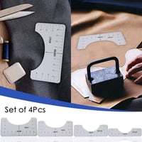 مسطرة ضبط مقاسات طباعة التصميم على التيشيرت 4 قطع...