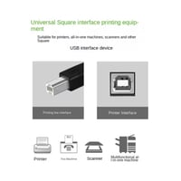 كابل طابعة USB 2.0 عالي الجودة – من النوع A إلى B...