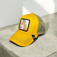 كاب بيج و اورنج غامق بطبعة زرافة في المنتصف