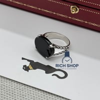 خاتم فضة 925 ملكي اسود