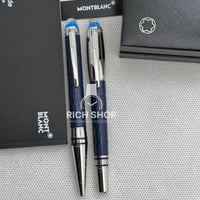 قلم مونت بلانك ستار ووكر كحلي بفضي