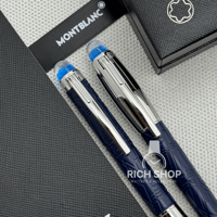 قلم مونت بلانك ستار ووكر كحلي بفضي