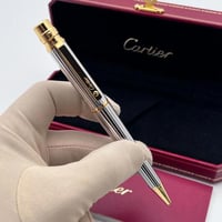قلم كارتير سانتوس فضي بذهبي