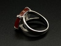 خاتم ملكي انياب عيار 925 - كبدي