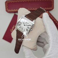 ساعة كارتير سانتوس جلد بني