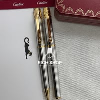 قلم كارتير سانتوس فضي بذهبي