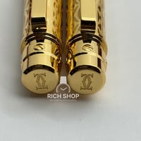 قلم كارتير سانتوس ذهبي كامل مزخرف