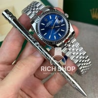 طقم ساعة رولكس دايجست وسط مع قلم كارتير مزخرف