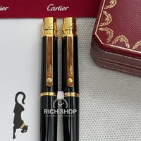 قلم كارتير سانتوس اسود على ذهبي