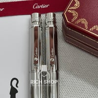 قلم كارتير سانتوس مخطط فضي كامل