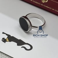 خاتم فضة 925 ملكي اسود