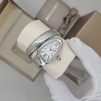 ساعة بولغاري ثعبان فضي