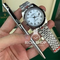 طقم ساعة رولكس ديت جست مع قلم كارتير الجديد