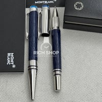 قلم مونت بلانك ستار ووكر كحلي بفضي