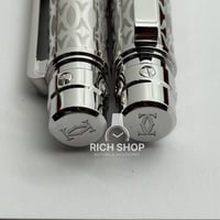 قلم كارتير سانتوس فضي على اسود مزخرف