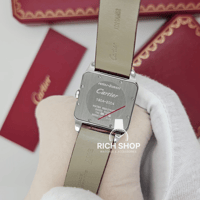 ساعة كارتير سانتوس جلد بني