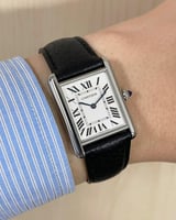 ساعة كارتير تانك جلد